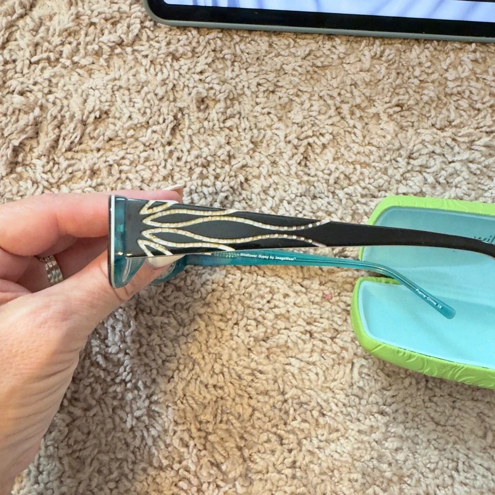 3050 | Wildflower Gypsy Rectangular Eyeglass FRAMES/CASE ONLY Teal Kid 52-16-145